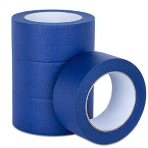 Blue Painters Tape, 2 Inch Blue Painters Masking Tape Bulk for Multi-Surface, Produce Sharp Lines, Residue-Free 196 Yards Total Blue Tape Set of 4 Rolls