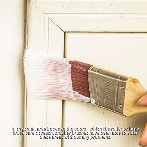 Remodeler Paint Brushes for Walls-4 Pack，Small Paint Brush，Brushes for Painting，for Wall, Furniture, Trim | The Storepaperoomates Retail Market - Fast Affordable Shopping