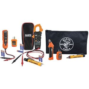 Klein Tools CL120VP Electrical Voltage Test Kit & 80064 AC Circuit Breaker Kit with GFCI Digital Circuit Breaker Finder, Non-Contact Voltage Tester Pen and Zipper Bag, 3-Piece
