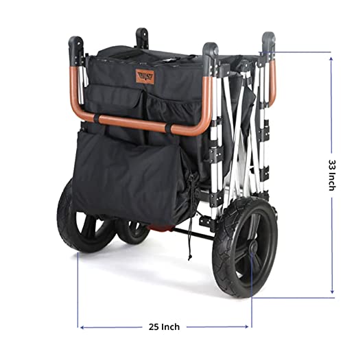 Keenz 7S+ 4 Seater Stroller Wagon – Push Pull Folding Wagon Stroller – Collapsible Quad Kids Wagon with Seats and Harnesses – Folding Stroller Cart with Canopy for 12m+ Babies and Toddlers, Black | The Storepaperoomates Retail Market - Fast Affordable Shopping
