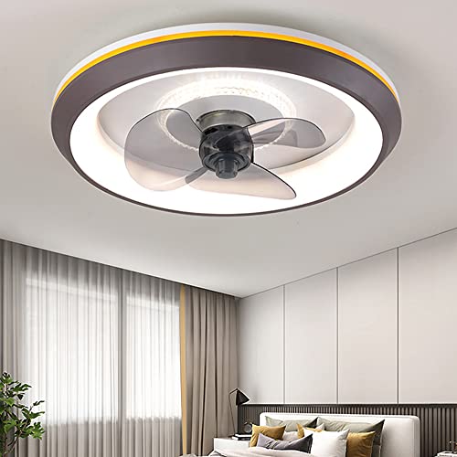 RIIGOOG Indoor Low Profile 19.7 Inches Ceiling Fan with Lights Invisible 3 Colors Dimmable Ceiling Fan with Remote Modern Mute Fan Light for Bedroom Living Room Kids Room | The Storepaperoomates Retail Market - Fast Affordable Shopping