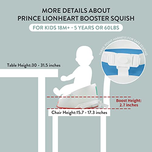 Prince Lionheart Squish Booster Seat with Seatneat, 3-Point Harness and Dual-Strap System, 1x Booster & 1x Seatneat, Berry Blue (9970) | The Storepaperoomates Retail Market - Fast Affordable Shopping