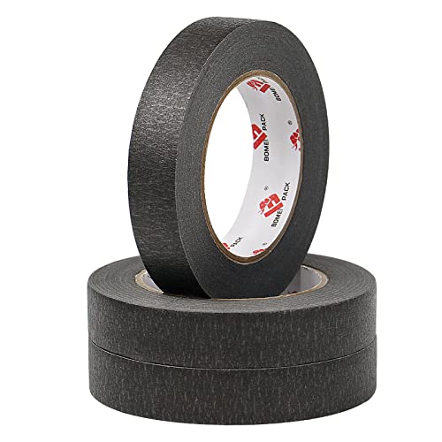 Black Painters Tape, Premium Crepe Paper Masking Tape for Painting, Crafts and DIY – Professional Grade Paint Tape, UV Resistant, No Residue and Easy Removal (3 Pack Black 0.94 Inches x 60 Yards, 3) | The Storepaperoomates Retail Market - Fast Affordable Shopping