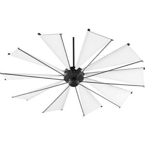 Cairn Loke Ceiling Fan in Soft Contemporary Style 72 inches Wide by 21.16 inches High Noir White Cairn Loke Ceiling Fan in Soft Contemporary Style 72 inches Wide by 21.16 inches High 183-Bel-3399525
