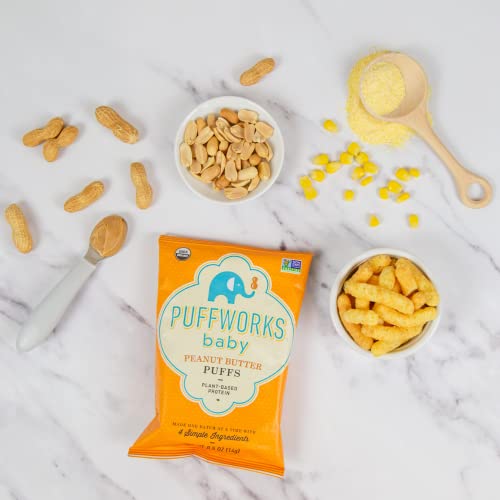 Puffworks baby Organic Peanut Butter Puffs and Puffworks baby Organic Almond Butter Puffs Bundle | The Storepaperoomates Retail Market - Fast Affordable Shopping