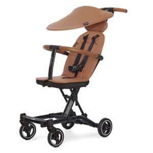 Evolur Cruise Rider Stroller with Canopy, Lightweight Umbrella Stroller with Compact Fold, Easy to Carry Travel Stroller – Cognac