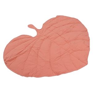 KUIDAMOS Leaf Shaped Rug, Cotton Material Multiple Choices Baby Crawling Mat Soft Comfortable for Children’s Room(Pink)