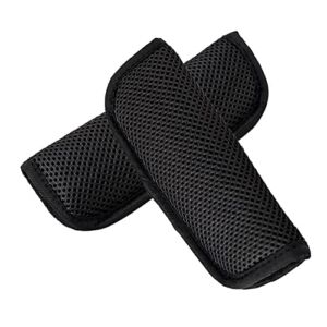 Jenbode 2 pcs Auto Pillow Car Safety Belt Protect, Shoulder Pad, Adjust Vehicle Seat Belt Cushion for Kids （Black）