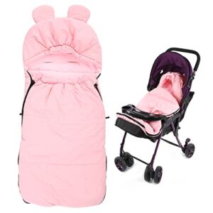 Warm Bunting Bag Universal,Stroller Sleeping Bag Cold Weather,Waterproof Toddler Footmuff for Baby Stroller Winter Outdoor(Pink)
