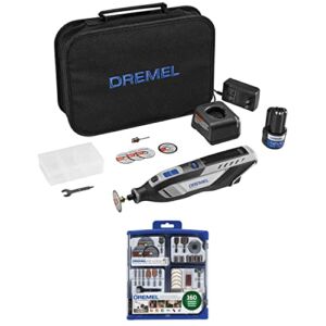 Dremel 8250 Cordless Brushless Rotary Tool Kit and the 710-08 160 Piece Rotary Tool Accessory Set