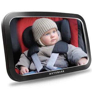 Autobase Baby Mirror for Car | Shatterproof and Safest car mirror baby rear facing seat | Newborn essentials for Travel | Baby Registry Must Have 2022