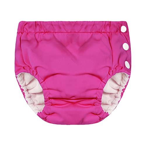 Reusable Swim Diapers Newborn Baby Unisex Toddler Infant Ruffle Easy Snap Swimming Diaper Washable Swim Shorts for Swim Lessons Shocking Pink 3-6 Month | The Storepaperoomates Retail Market - Fast Affordable Shopping