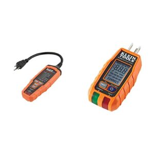 Klein Tools RT310 Receptacle Tester, AFCI and GFCI Outlet and Device Tester & Klein Tools RT250 GFCI Receptacle Tester with LCD Display, for Standard 3-Wire 120V Electrical Outlets