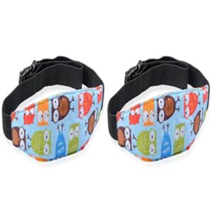 Baby Head Support for Car Seat, 2PCS Baby Car seat Head Support, Straps Pillow Support Ban, Head Band Strap Headrest, Seat Head Support Belt for Toddler Infants Child Kids
