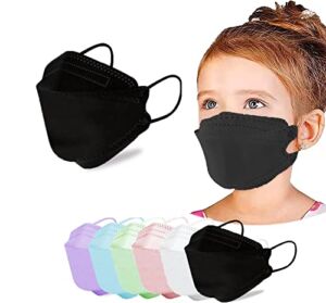 KF94 Face Mask for Kids, 50 Pcs 4-Layer Filter Protective Children’s KF94 Comfortable Breathable Black