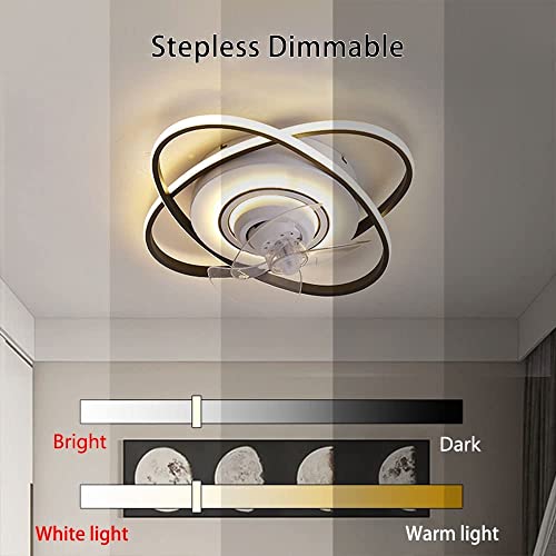CYRUX Bedroom Ceiling Lights 360° Head Shaking Fan Light 3 Speed Mute Ceiling Fan Light Dimmable LED Ceiling Fan with Lights Flush Mount Fan Lamp Bedroom Living Room Fan Ceiling Light Remote | The Storepaperoomates Retail Market - Fast Affordable Shopping