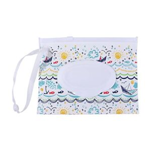 Wet Wipes Bag Lightweight Cute Wipes Case Refillable Portable Eco-Friendly Reusable Wipes Container(9)