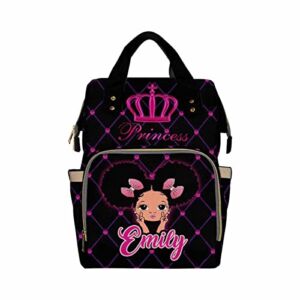 Custom Your Own Diaper Bag Backpack Girl with Pink Bow Fashion Schoolbag Daycare Bag Mummy Nursing Baby Bags Shoulder Bag