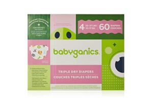 Diapers, Size 4, 60 ct, Babyganics Ultra Absorbent Diapers