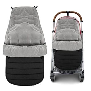 Xifamniy Toddler Multi-Use Water Proof Oudtoor Universal Stroller Bunting Bag, Winter Baby Warm Stroller Bunting Bag, Suit for 0-12M（Black Velvet）
