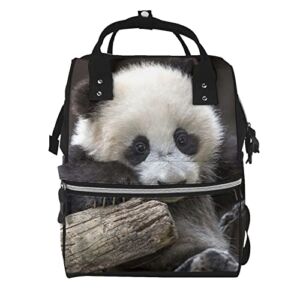 Diaper Changing Backpacks For Mom Funny-Animal-Panda Travel Bookbag Diaper Bags Back Pack