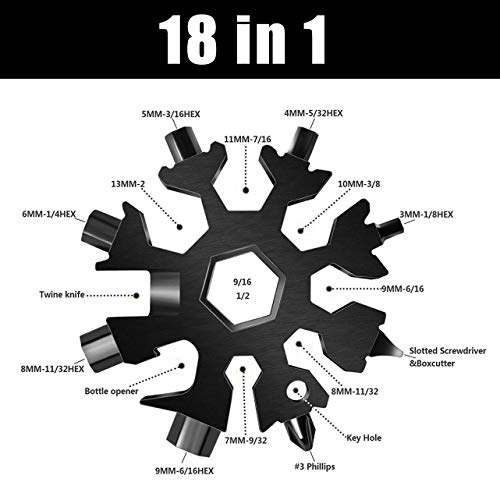 18 in 1 Snowflake Multi Tool, Stocking Stuffers for Men, Christmas Gifts for Dad Husband Boyfriend, Birthday Gift Ideas for Men, Stainless Steel Tool Wrench, Screwdriver Kit with Premium Keychain¡­ | The Storepaperoomates Retail Market - Fast Affordable Shopping