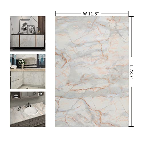 Boobest Blue Gold Marble Contact Paper for Countertops Waterproof Removable Wallpaper Peel and Stick Granite Contact Paper 11.8″x78.74″ Marble Wall Paper Roll for Kitchen Countertops Cabinets Bathroom | The Storepaperoomates Retail Market - Fast Affordable Shopping