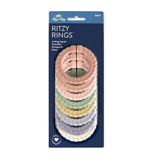 Itzy Ritzy Linking Ring Set; Set of 8 Braided, Multi-Colored Versatile Linking Rings; Attach to Car Seats, Strollers & Activity Gyms; Pink Rainbow | The Storepaperoomates Retail Market - Fast Affordable Shopping