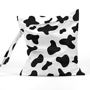 Wet Bag Waterproof Reusable Wet Dry Bag for Beach, Travel, Pool, Gym Bag for Swimsuits, Wet Clothes, Cloth Diapers, Wet Bags for Baby, Cow Print Stuff Cow Decor Cow Gifts Cow Print Party Supplies