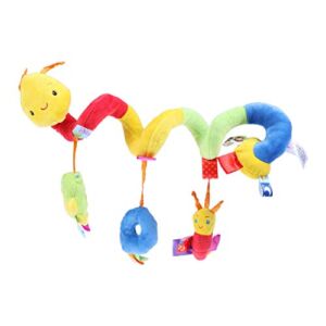 Toddmomy Baby Crib Hanging Rattles Toys Spiral Stroller Car Seat Toy Hanging Pram Toys Crib Toys with Bell for Babies Boys Girls