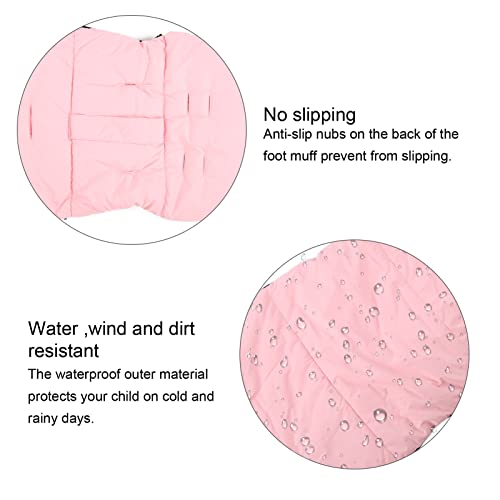 Warm Bunting Bag Universal,Stroller Sleeping Bag Cold Weather,Waterproof Toddler Footmuff for Baby Stroller Winter Outdoor(Pink) | The Storepaperoomates Retail Market - Fast Affordable Shopping
