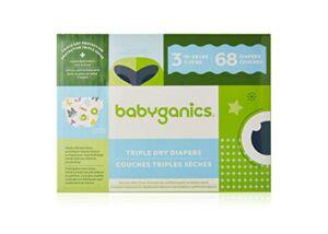 Diapers, Size 3, 68 ct, Babyganics Ultra Absorbent Diapers