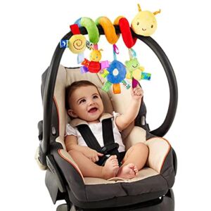 XYBHRC Car Seat Toys Spiral Car Seat & Stroller Activity Toy Hanging Toys for Car Seat Crib Mobile Infant Baby Spiral Plush Toys for Crib Bed Stroller Car Seat Bar