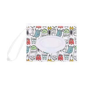 Baby Wipe Dispenser with Snap Strap, Reusable Wipe Holder Wipes Pouch Container Eco-Friendly Cleaning Wipes Case Holders(6)