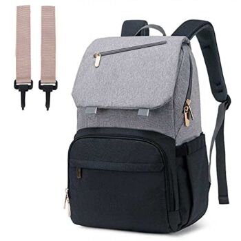 Diaper Bag Backpack,OUSIJOJO Modern Diaper Bag with USB Charging Port and Stroller Straps Baby Bags for Boys Girls, Large Capacity Multifunction Travel Nappy Back Pack for Moms Dads,Black Grey | The Storepaperoomates Retail Market - Fast Affordable Shopping