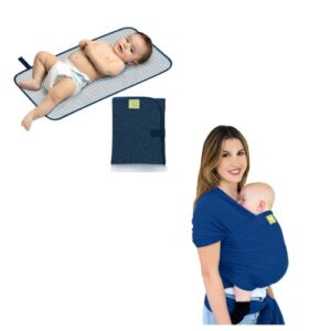 KeaBabies Portable Diaper Changing Pad and KeaBabies Baby Wrap Carrier – Waterproof Foldable Baby Changing Mat – All in 1 Original Breathable Baby Sling, Lightweight,Hands Free Baby Carrier Sling