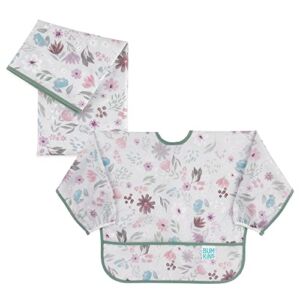 Bumkins Sleeved Bib and Splat Mat Set, Baby Bib, Waterproof, Washable Fabric, Fits Babies and Toddlers 6-24 Months
