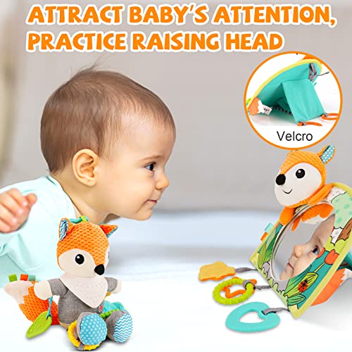 2 Pack Car Seat Toys Set, Globalstore Baby Hanging Rattles Toys with Mirror, Teether & Squeaker, Colorful Animal Bell Soft Baby Sensory Rattles Toys for Infant Baby Toddler Boys Girls 3 6 to 12 Months | The Storepaperoomates Retail Market - Fast Affordable Shopping
