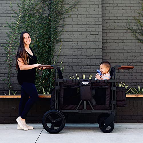 Keenz XC Luxury Kids Stroller Wagon for 2 High Back Removeable Seats 5-Point Safety Harnesses, Push/Pull, Snack Tray, Storage, UV Protected Canopy System & Blackout Panels, Charcoal Black | The Storepaperoomates Retail Market - Fast Affordable Shopping