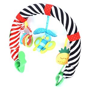 Pram Activity Bar Toy, Baby Travel Play Arch Stroller Crib Baby Rattle Toys for Holiday Gifts for Babies Birthday Gifts for Baby Shower Present