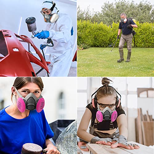 BEAUKAU Epoxy Respirator with 2091 Filter and 6001 Filter Goggle, Paint Respirator for Women and Men Used for Resin, Asbestos, Painting, Particle, Decoration, Clean | The Storepaperoomates Retail Market - Fast Affordable Shopping