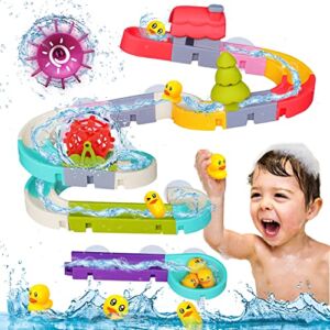 46 PCS Bath Toy for Toddler Kids Shower Bathtub Toys for Baby 12-18 Months with Mini Duck Bath Time Toy Ball Track Shower Water Slide Birthday Gifts for Boys Girls Ages 1-3 2-4 4-8 3 4 5 6 Years Old