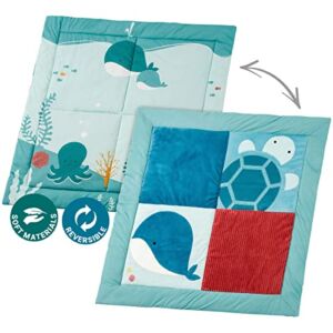 Little Big Friends Patchwork Playmat | Reversible Mat | Ocean