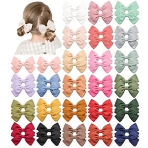 Prohouse 50 PCS Baby Girls Hair Clips Fully Lined Non Slip For Infant Fine Hair Bows Barrettes for Toddlers Kids Children in Pairs