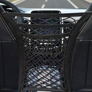 KINTINKX 3-Layer Car Storage Organizer Seat Back Net Bag Barrier of Backseat Pet Kids Driver Storage Netting Pouch Driver Storage