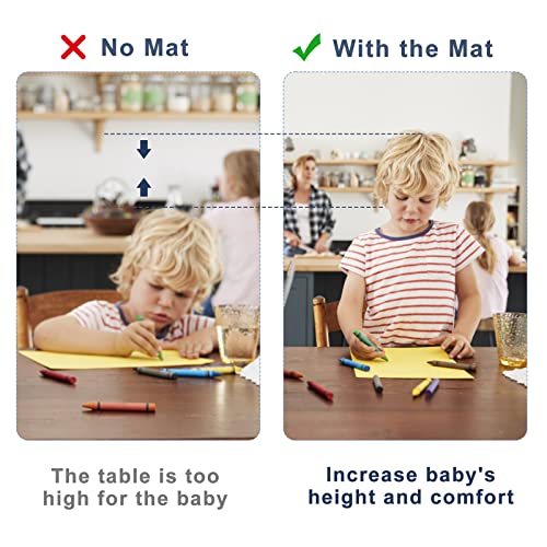 Toddler Booster Seat for Dining Table，VUEJIC Kids Waterproof Booster Seat, Double Safer Adjustable Straps&Non-Slip Bottom，Portable Travel Chair Cushion. | The Storepaperoomates Retail Market - Fast Affordable Shopping