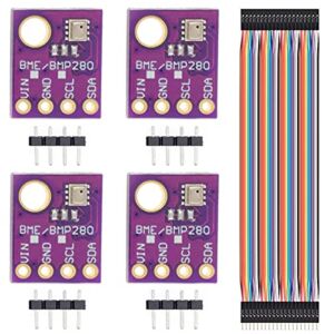 DKARDU 4Pack BMP280 5V Digital Barometric Pressure Temperature Sensor High Precision Module with IIC I2C for Arduino with Dupont Cable