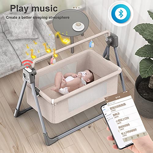 Electric Baby Swing,baby rocker,Rocking Chair Electric Cradle Baby Swing Bed,Adjustable Bedside Cribs,Automatic Rocking Recliner Crib Basket, Baby Safe Bed,Best Baby Bed For Infant Newborn Unisex | The Storepaperoomates Retail Market - Fast Affordable Shopping