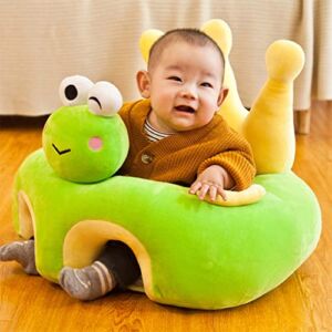 Blublu Park Baby Sofa Chair Soft Plush Cartoon Animals Baby Support Chairs Learning to Sitting Up Plush Shell Chairs, Green Frog