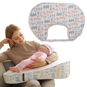 Babestellar Natural Incline Nursing Pillow for Breastfeeding | Baby Bottle Feeding Pillow, Breastfeeding Pillow | Adjustable Baby Nursing Pillow